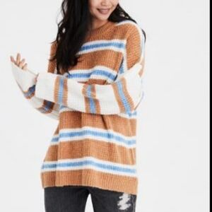 American Eagle VSCO Downtown Girl Skater 90'sc oversized stripe sweater small